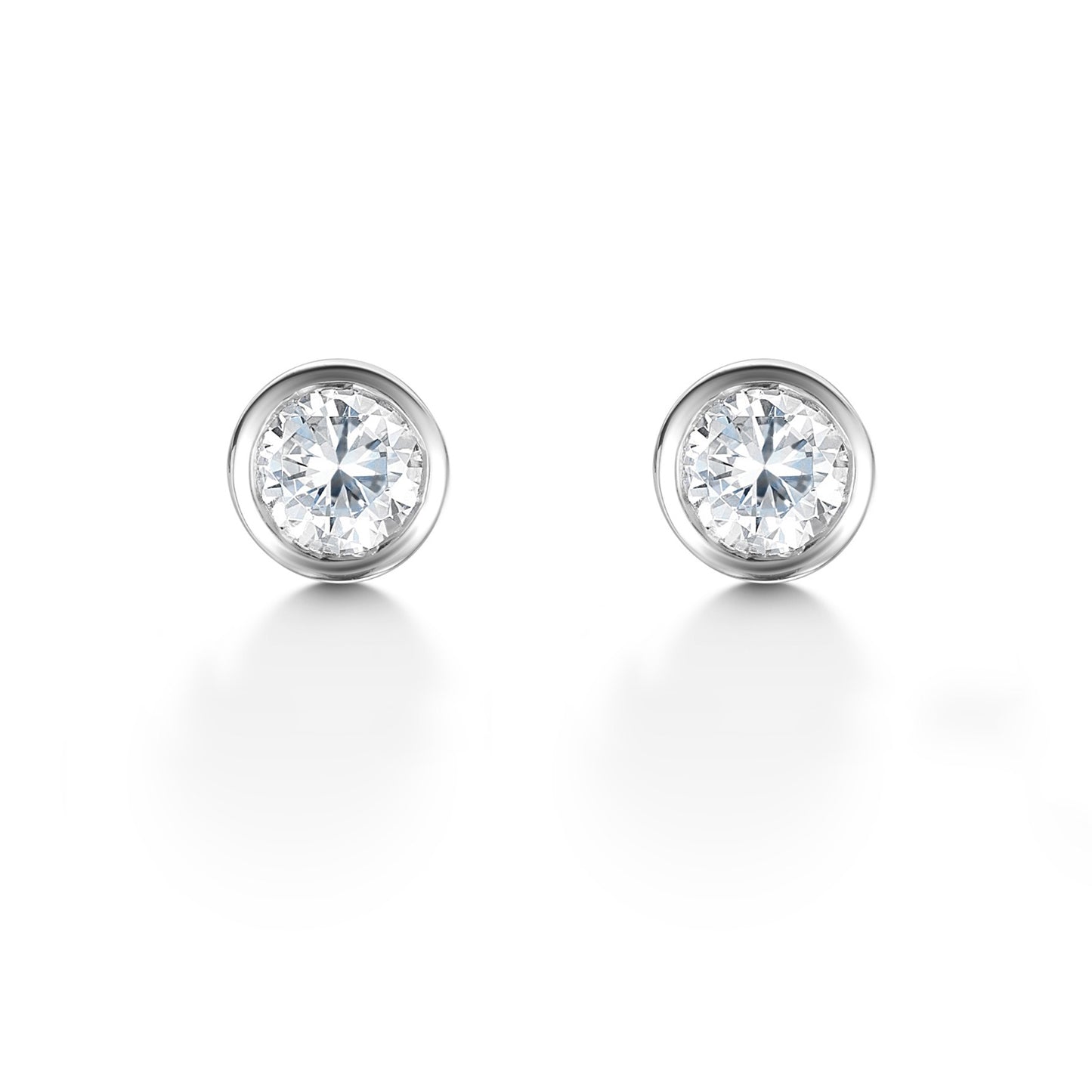 0,10 Karat Pırlanta Tektaş Küpe - Arvi Jewellery