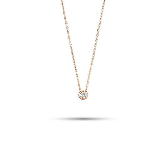 0,15 Karat Tektaş Pırlanta Kolye - Arvi Jewellery