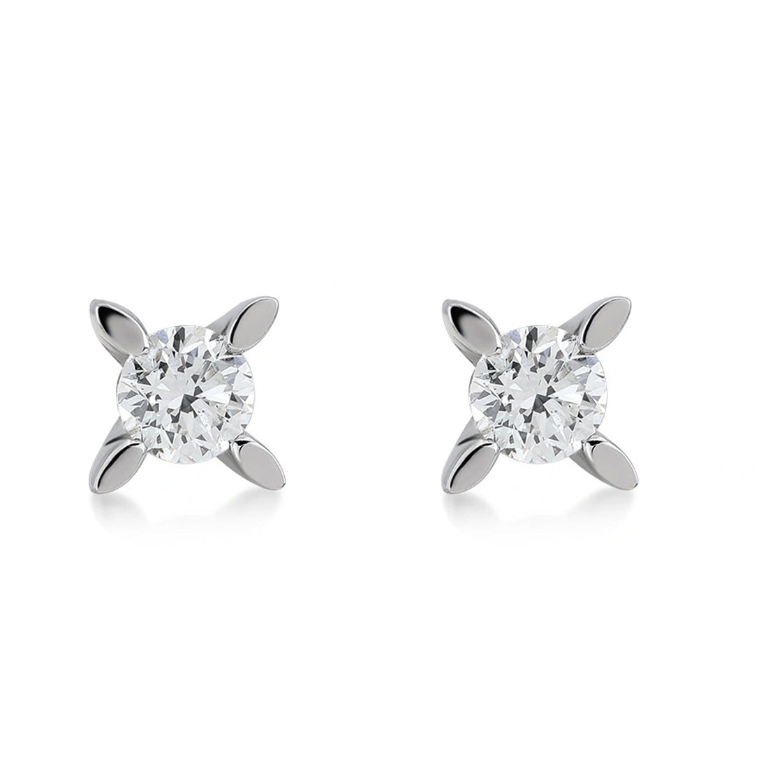 0,30 Karat Pırlanta Tektaş Küpe - Arvi Jewellery