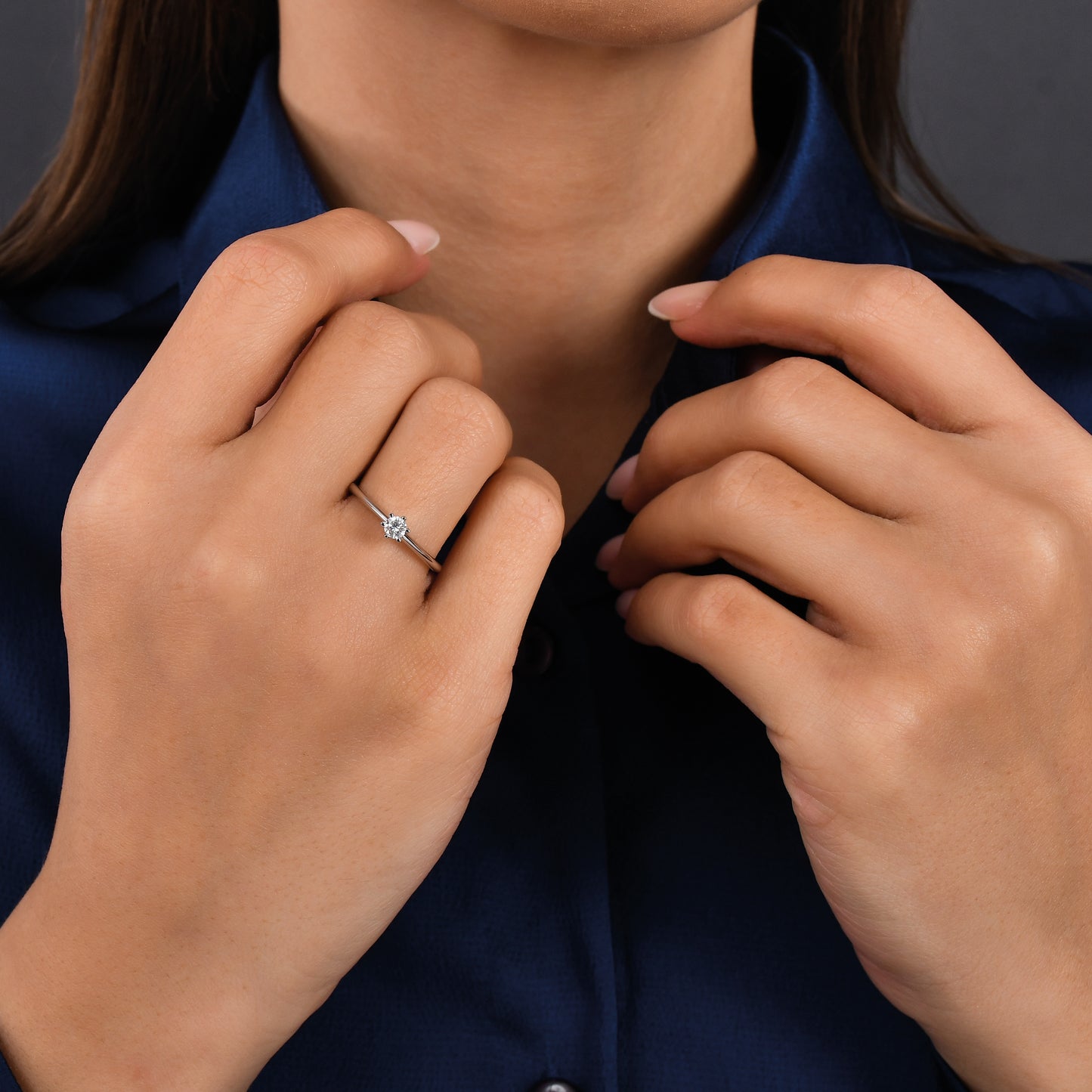 0,15 Karat Tektaş Pırlanta Yüzük - Arvi Jewellery