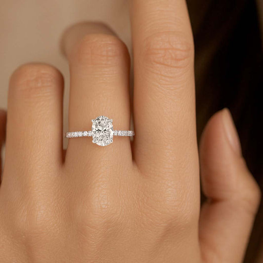 0,70 Karat Oval Tektaş Pırlanta Yüzük HRD Sertifikalı - Arvi Jewellery