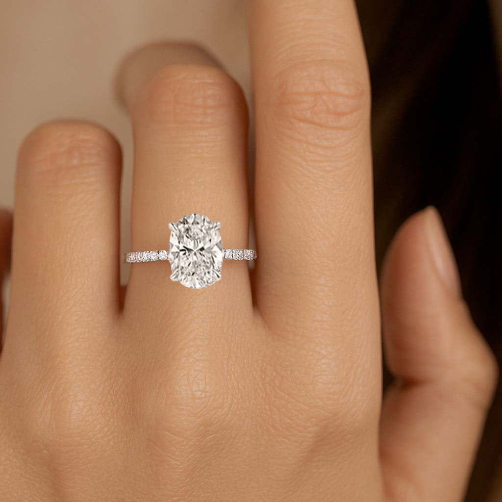 0,90 Karat Oval Tektaş Pırlanta Yüzük HRD Sertifikalı - Arvi Jewellery