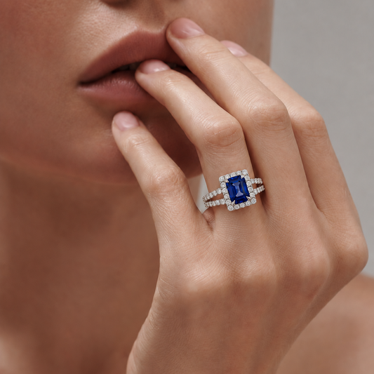 1,61 Karat Safir Pırlanta Yüzük