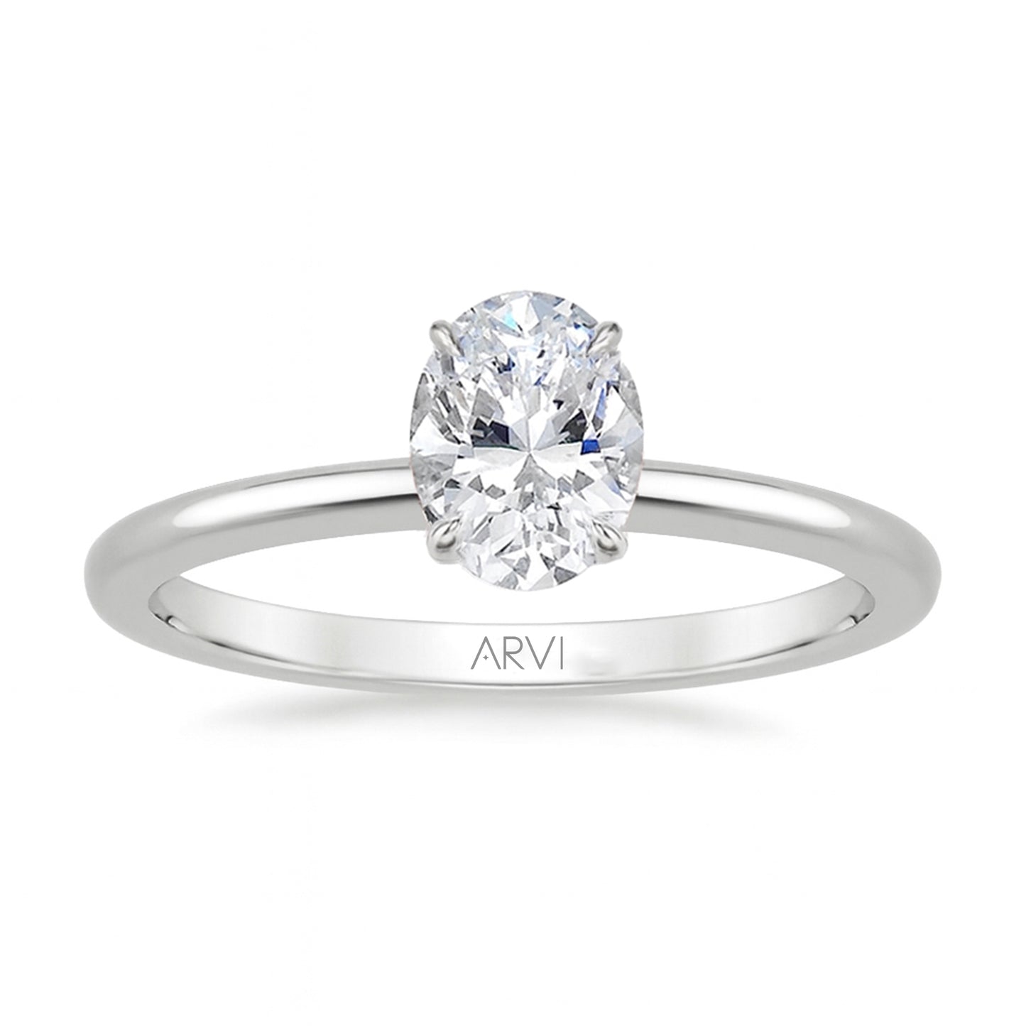 0,80 Karat Oval Pırlanta Tektaş Yüzük HRD Sertifikalı - Arvi Jewellery