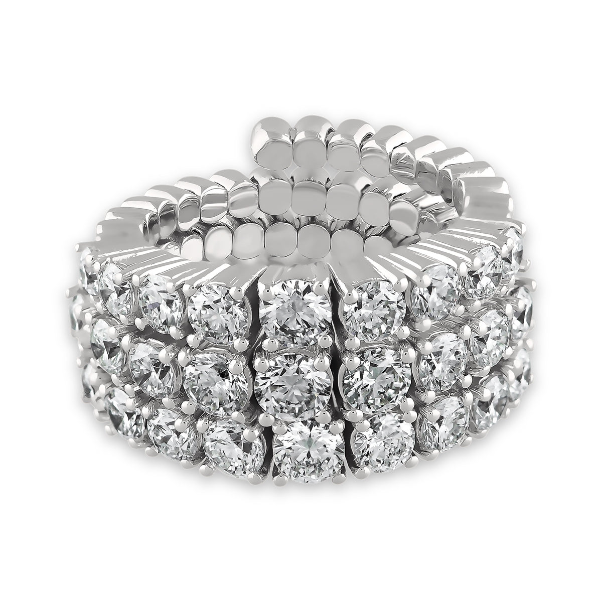 3,97 Karat Üç Sıra Pırlanta Yüzük - Arvi Jewellery