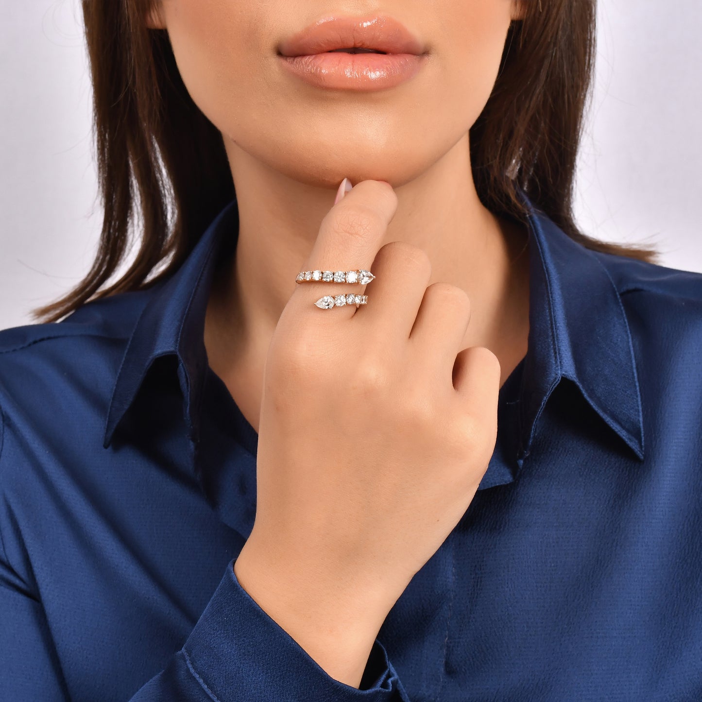 2,26 Karat Damla Pırlanta Kapri Yüzük 3 - Arvi Jewellery