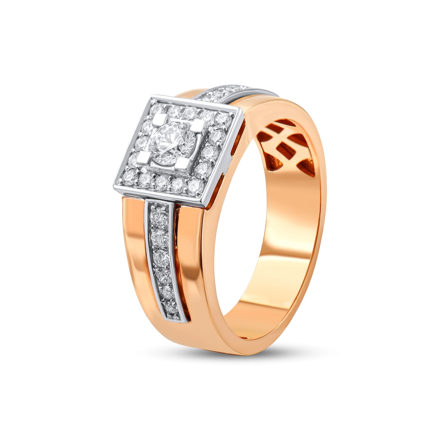 Tektaş Pırlanta Ortalı Erkek Yüzük - Arvi Jewellery