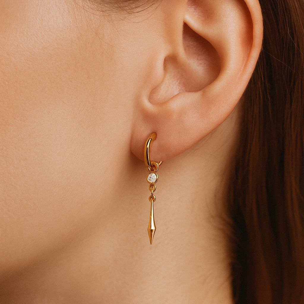 Pırlanta Sarkıt Küpe - Arvi Jewellery