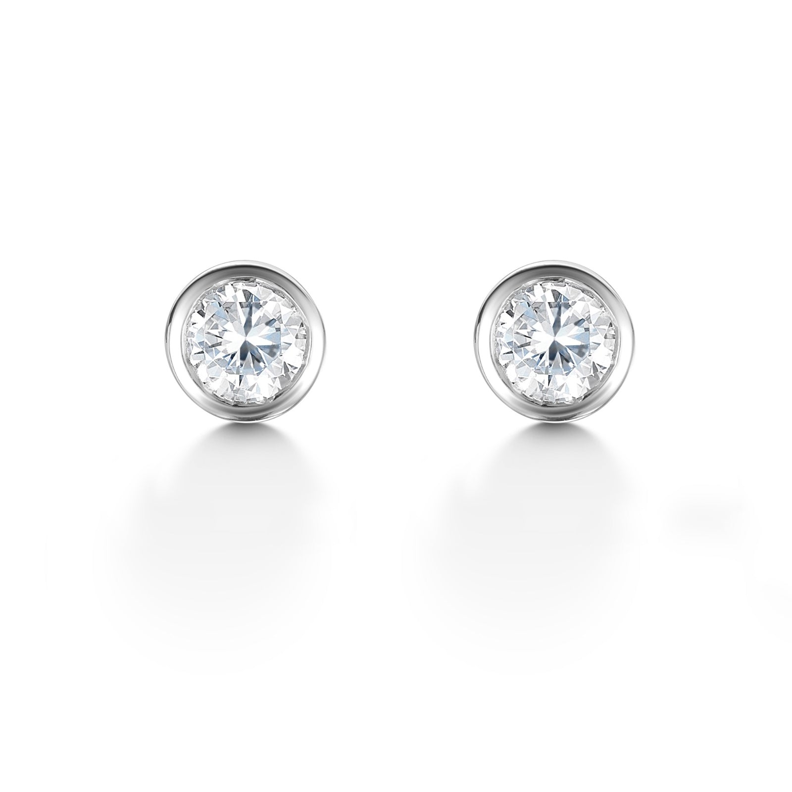 0,10 Karat Pırlanta Tektaş Küpe - Arvi Jewellery