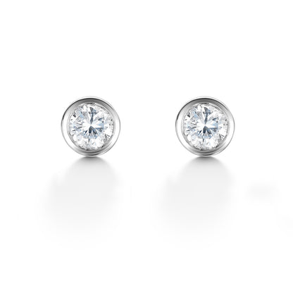 0,10 Karat Pırlanta Tektaş Küpe - Arvi Jewellery