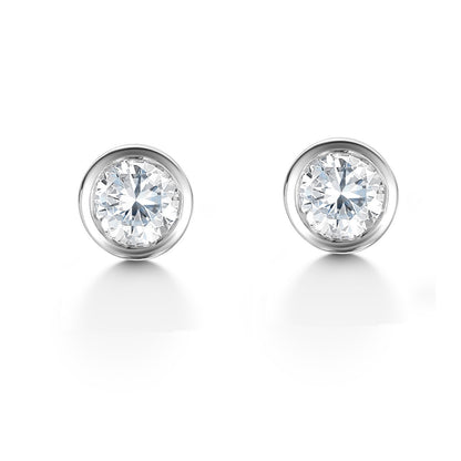 0,30 Karat Pırlanta Tektaş Küpe - Arvi Jewellery