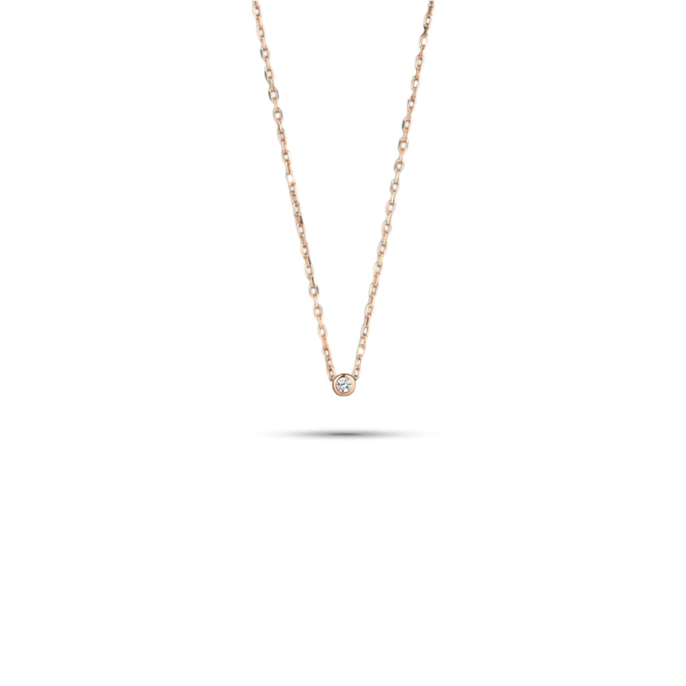 0,05 Karat Tektaş Pırlanta Kolye - Arvi Jewellery