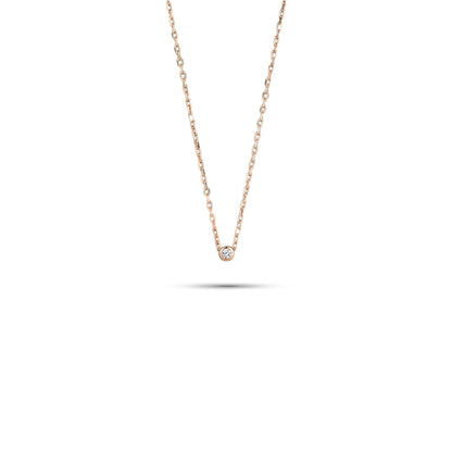 0,05 Karat Tektaş Pırlanta Kolye - Arvi Jewellery