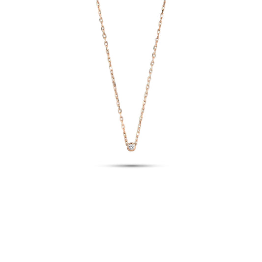 0,05 Karat Tektaş Pırlanta Kolye - Arvi Jewellery