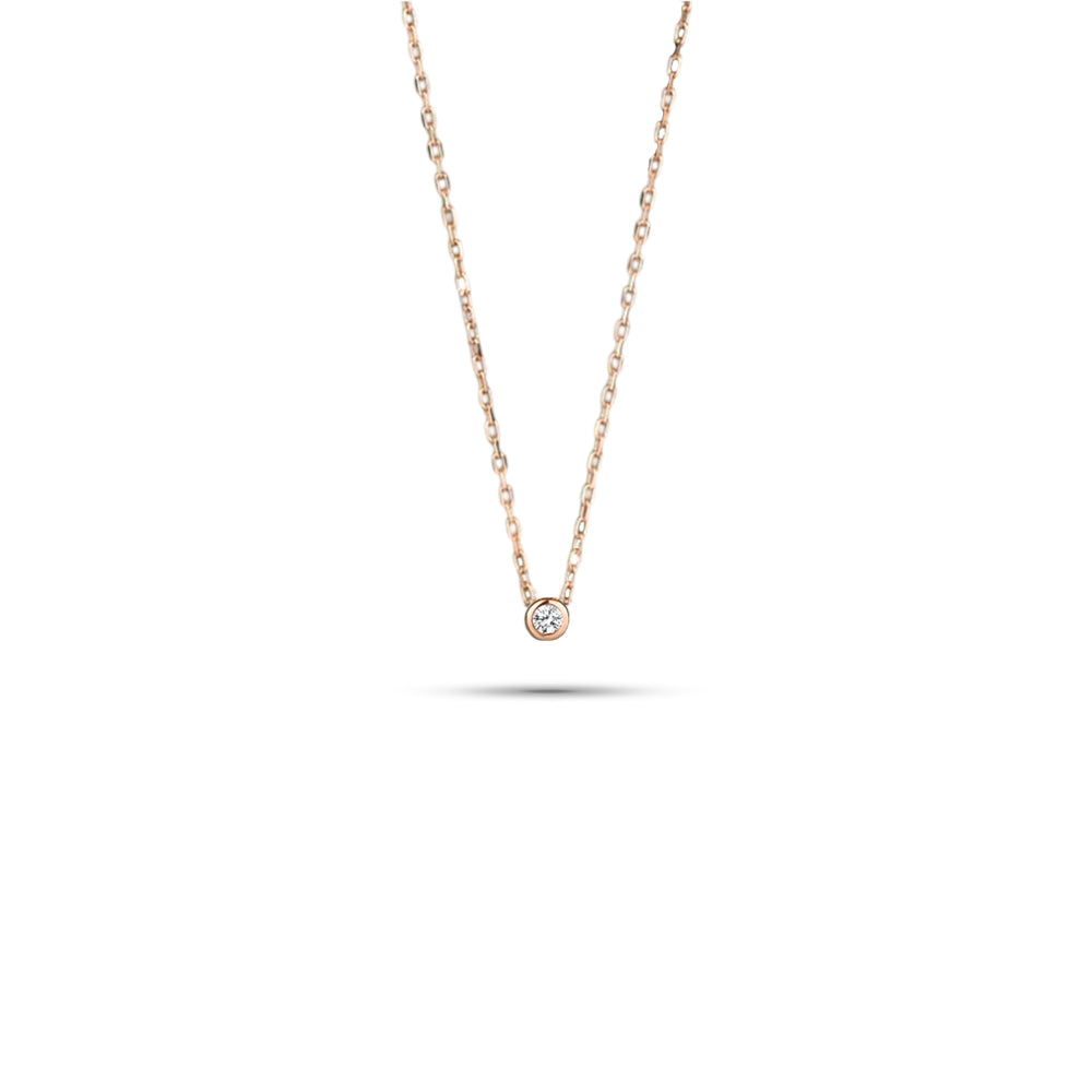 0,10 Karat Tektaş Pırlanta Kolye - Arvi Jewellery