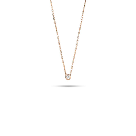 0,10 Karat Tektaş Pırlanta Kolye - Arvi Jewellery