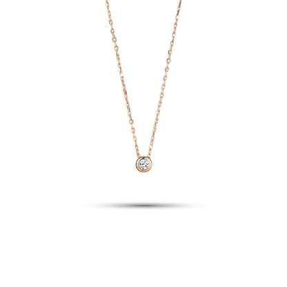 0,15 Karat Tektaş Pırlanta Kolye - Arvi Jewellery