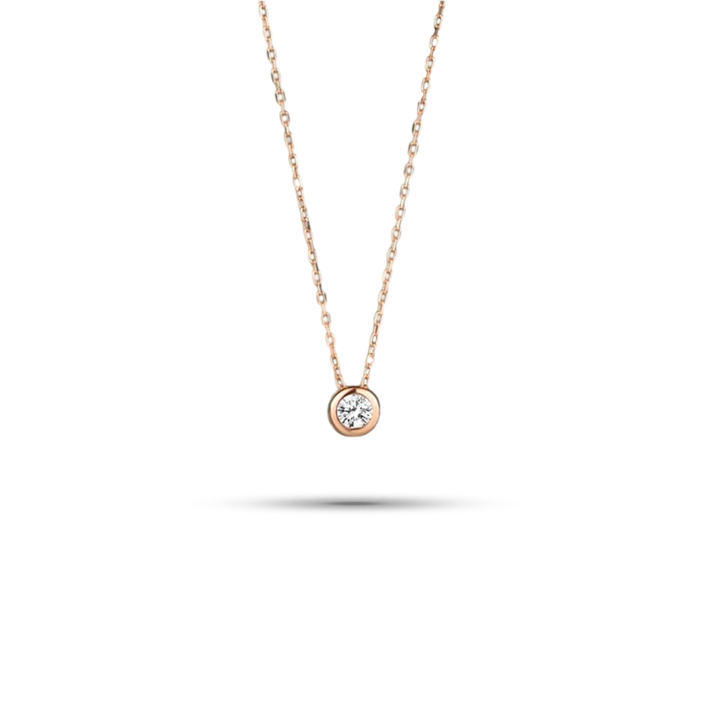 0,25 Karat Tektaş Pırlanta Kolye - Arvi Jewellery