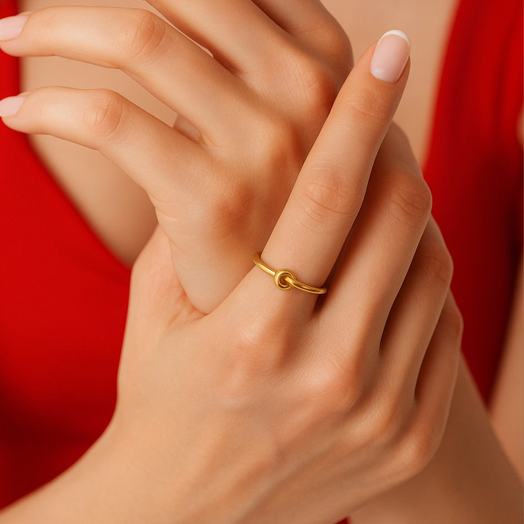 Altın Düğüm Yüzük - Arvi Jewellery