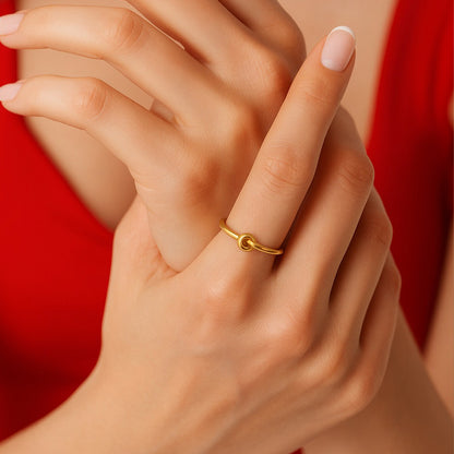 Altın Düğüm Yüzük - Arvi Jewellery