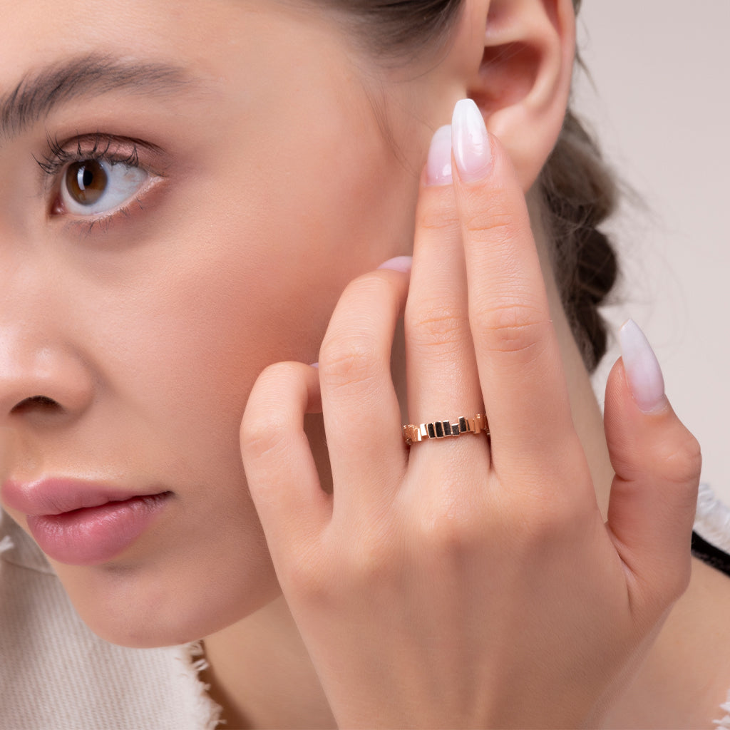 Domino Altın Yüzük - Arvi Jewellery