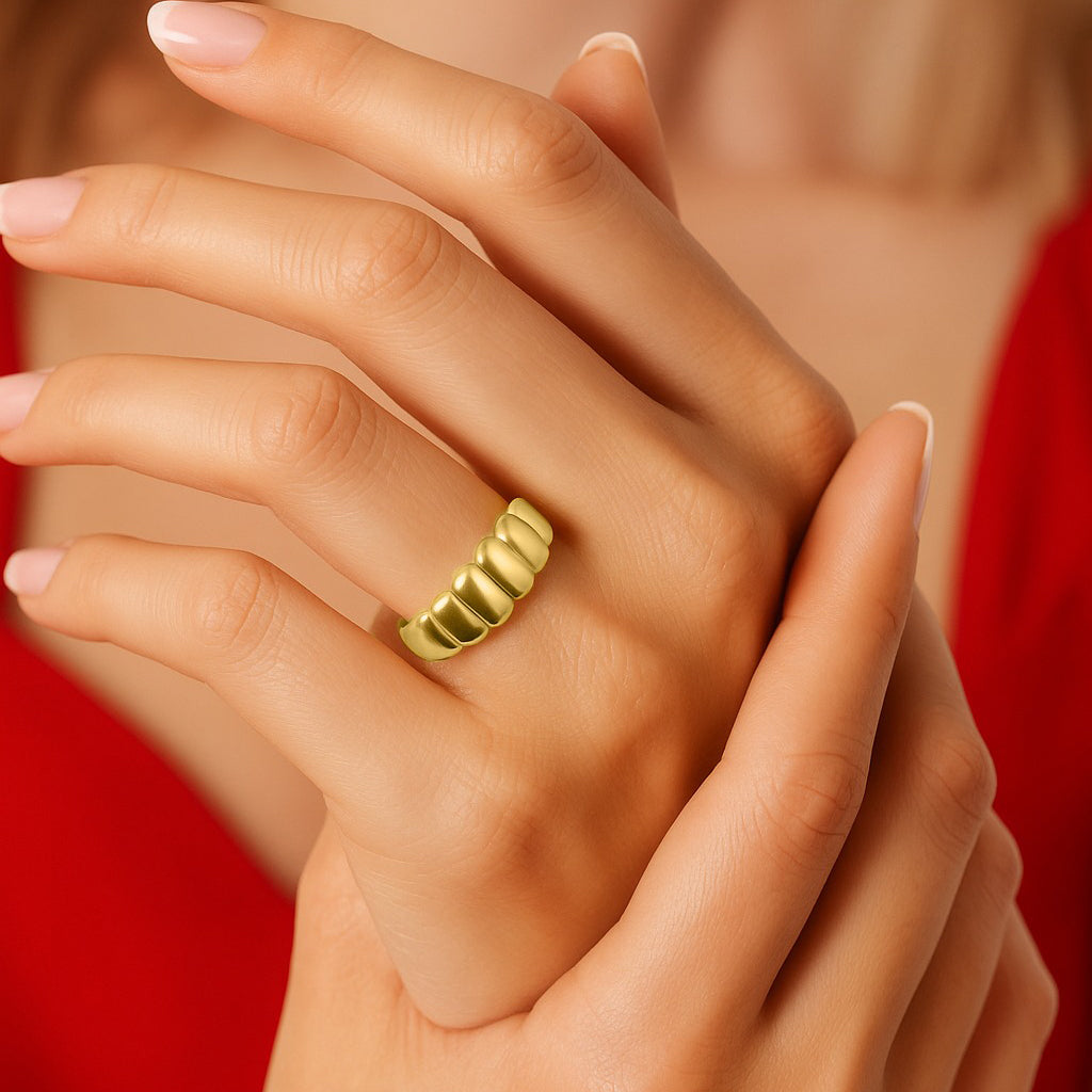 Bombe Altın Yüzük - Arvi Jewellery