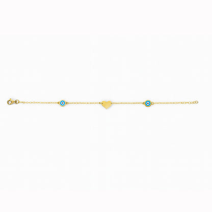 Altın Kalp Bilezik - Arvi Jewellery