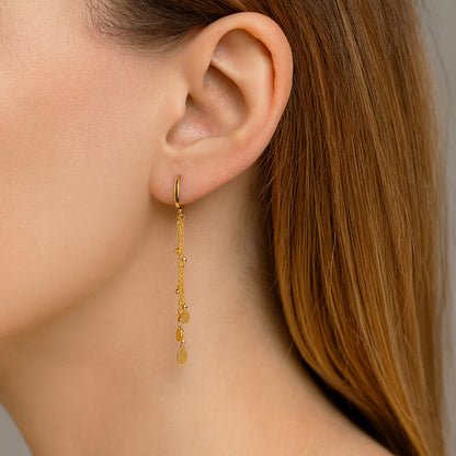 Sallantılı Altın Küpe - Arvi Jewellery