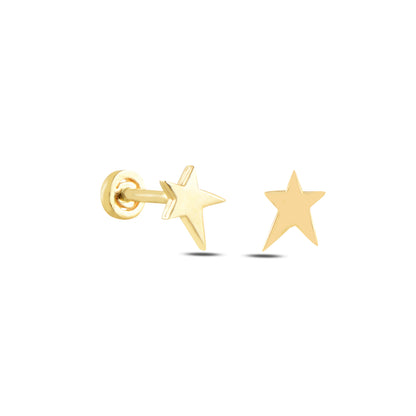 Altın Kuzey Yıldızı Piercing - Arvi Jewellery