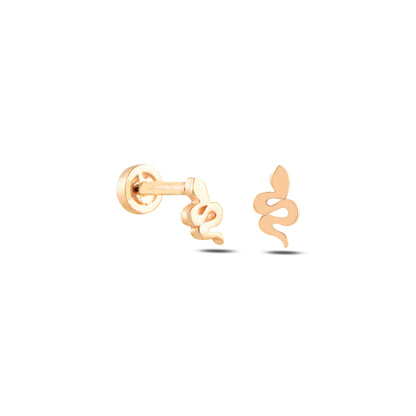 Altın Küçük Yılan Piercing - Arvi Jewellery