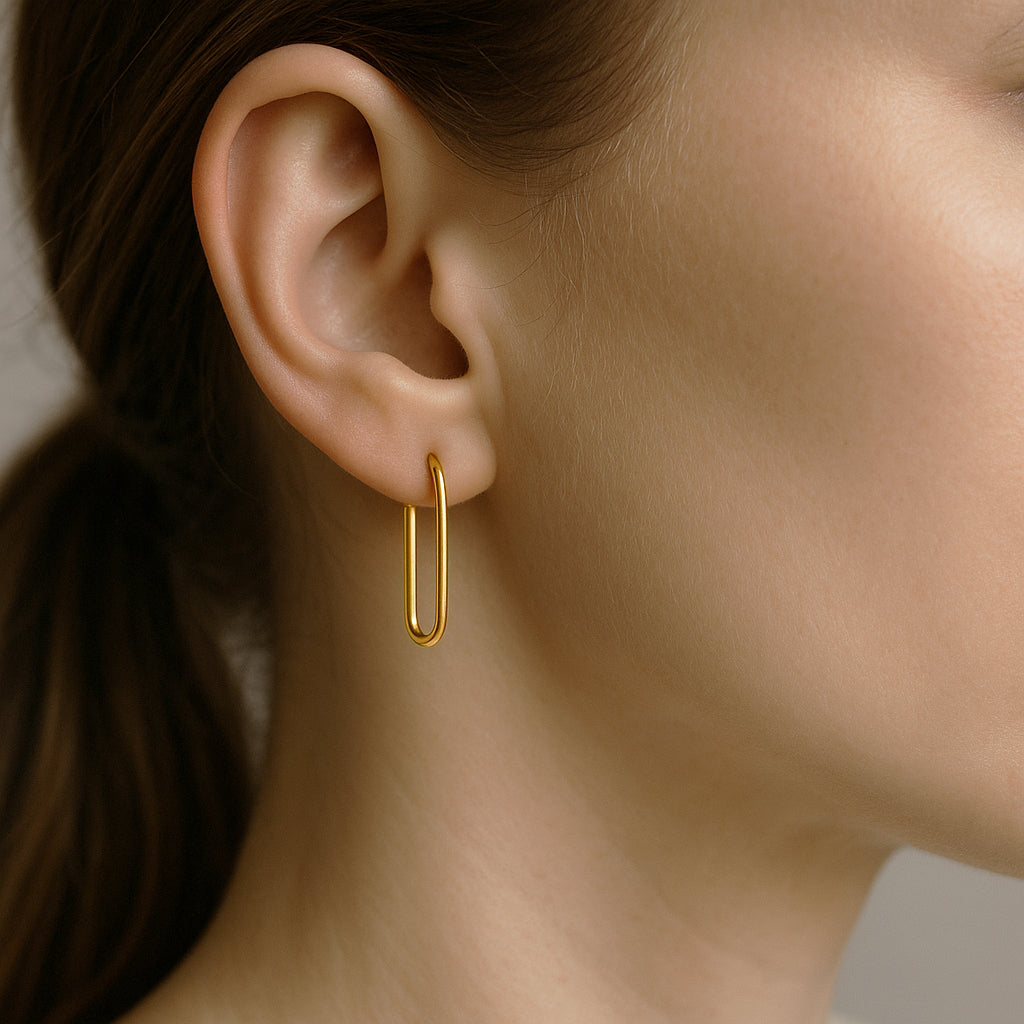 Altın Ataş Küpe - Arvi Jewellery