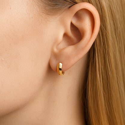 Çatı Halka Altın Küpe - Arvi Jewellery