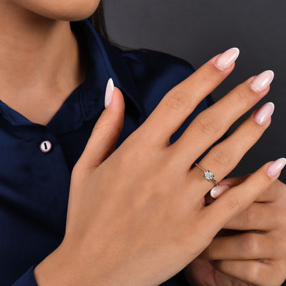 0,25 Karat Tektaş Pırlanta Yüzük - Arvi Jewellery