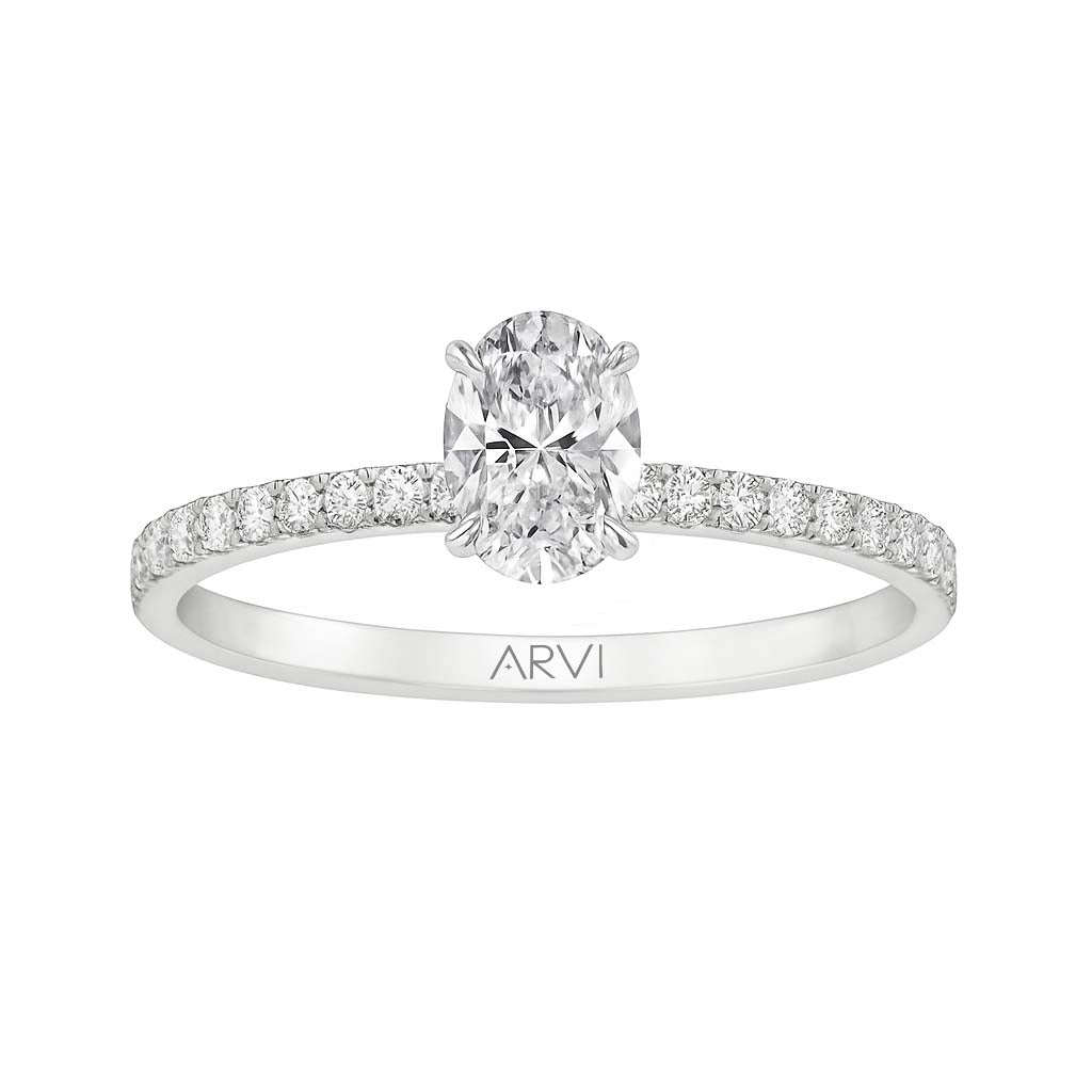 0,60 Karat Oval Tektaş Pırlanta Yüzük GIA Sertifikalı - Arvi Jewellery