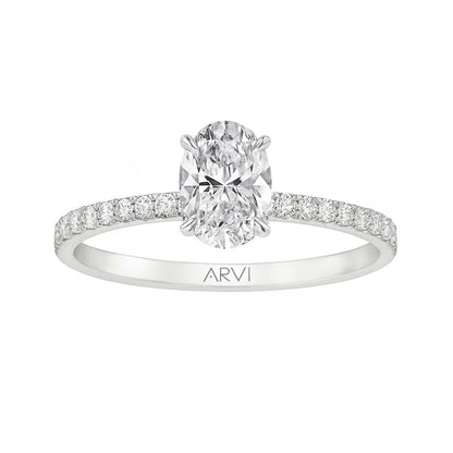 0,70 Karat Oval Tektaş Pırlanta Yüzük HRD Sertifikalı - Arvi Jewellery