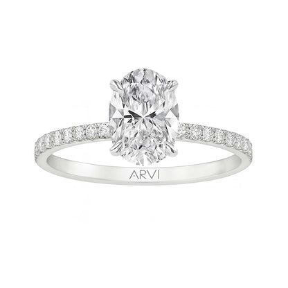 0,90 Karat Oval Tektaş Pırlanta Yüzük HRD Sertifikalı - Arvi Jewellery