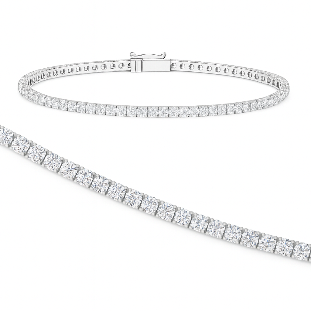 1,00 Karat Su Yolu Pırlanta Bilezik - Arvi Jewellery