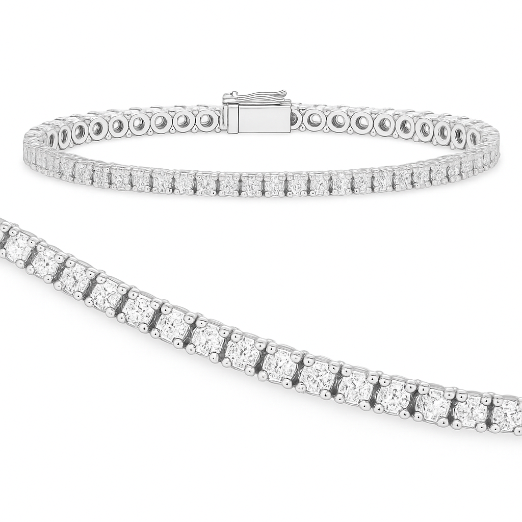 3,00 Karat Su Yolu Pırlanta Bilezik - Arvi Jewellery