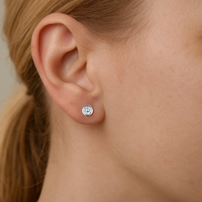 0,20 Karat Pırlanta Tektaş Küpe - Arvi Jewellery