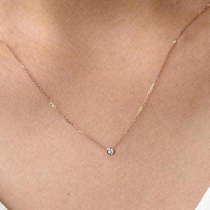 0,10 Karat Tektaş Pırlanta Kolye - Arvi Jewellery