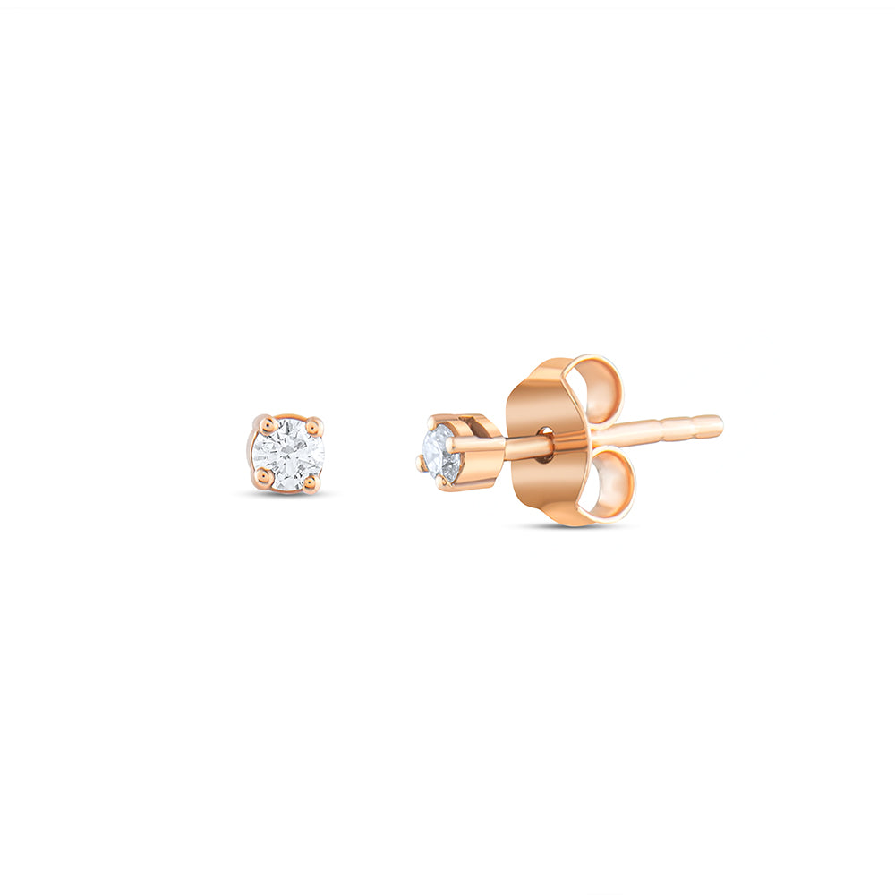 0,10 Karat Pırlanta Tektaş Küpe - Arvi Jewellery