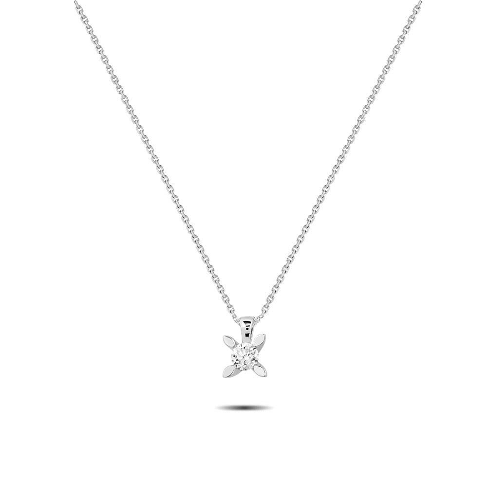 0,10 Karat Tektaş Pırlanta Kolye - Arvi Jewellery