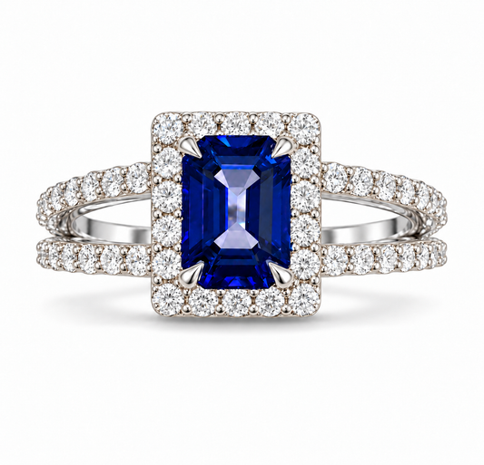 1,61 Karat Safir Pırlanta Yüzük