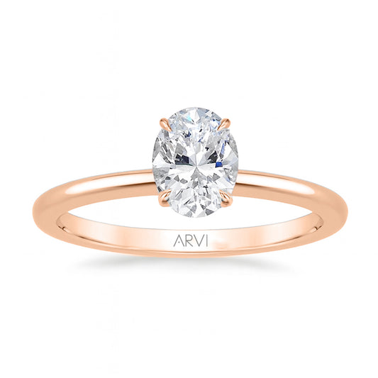 0,80 Karat Oval Pırlanta Tektaş Yüzük HRD Sertifikalı - Arvi Jewellery