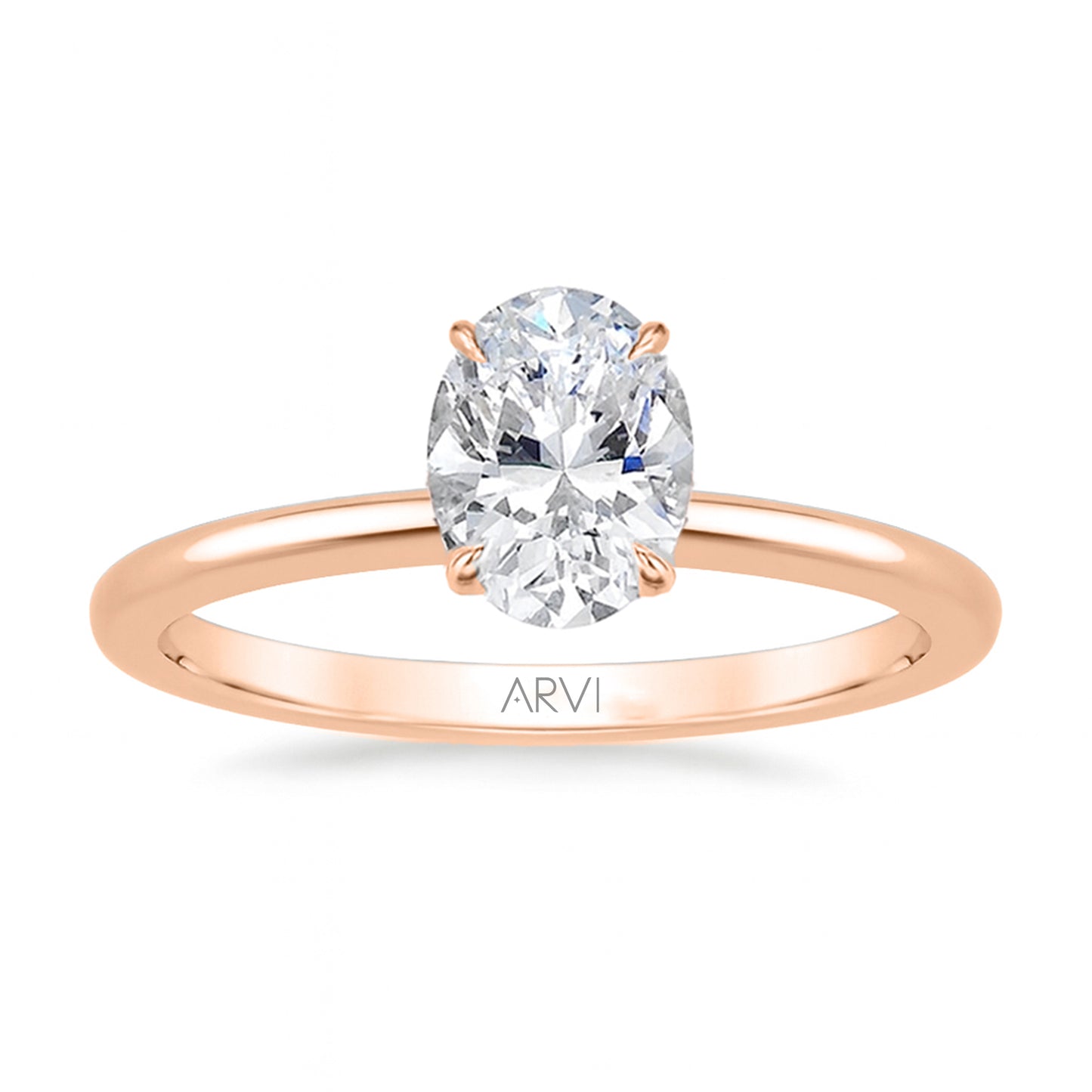 1,00 Karat Oval Pırlanta Tektaş Yüzük HRD Sertifikalı - Arvi Jewellery