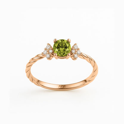 0,68 Karat Peridot Pırlanta Yüzük - Arvi Jewellery