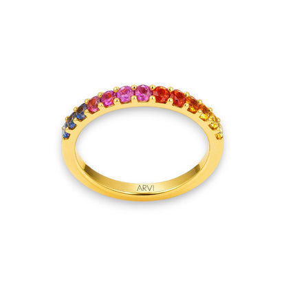 0,56 Karat Multi Safir Yüzük - Arvi Jewellery