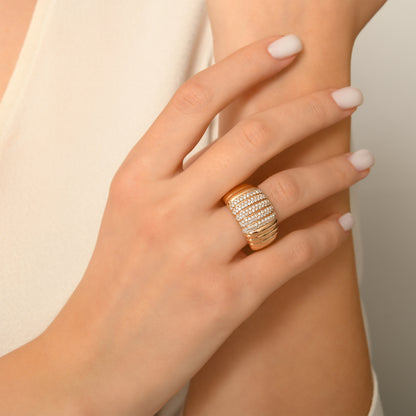 1,00 Karat Burgu Tasarım Nadas Pırlanta Yüzük - Arvi Jewellery