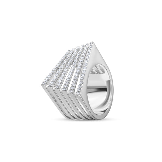 0,83 Karat 6 Sıralı Tasarım Pırlanta Yüzük - Arvi Jewellery