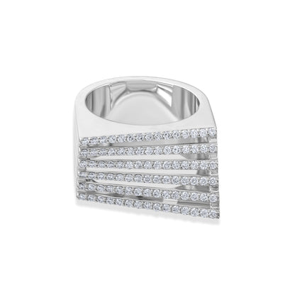 0,83 Karat 6 Sıralı Tasarım Pırlanta Yüzük - Arvi Jewellery